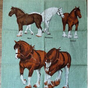 Lamont Working Horses Linen/Cotton Tea Towel